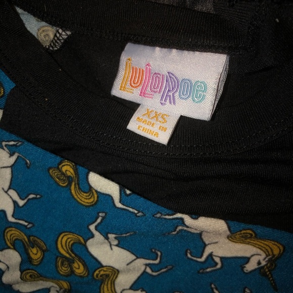Unicorn Lularoe Randy Shirt Baseball Tee xxs - Picture 3 of 3